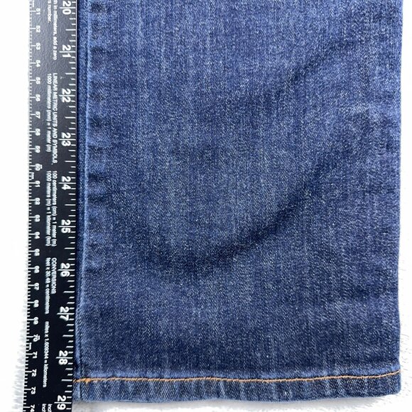 Calvin Klein Flare Boot Cut Jeans Embroidered Back Pockets Womens Blue Size 29/8 - Picture 9 of 11